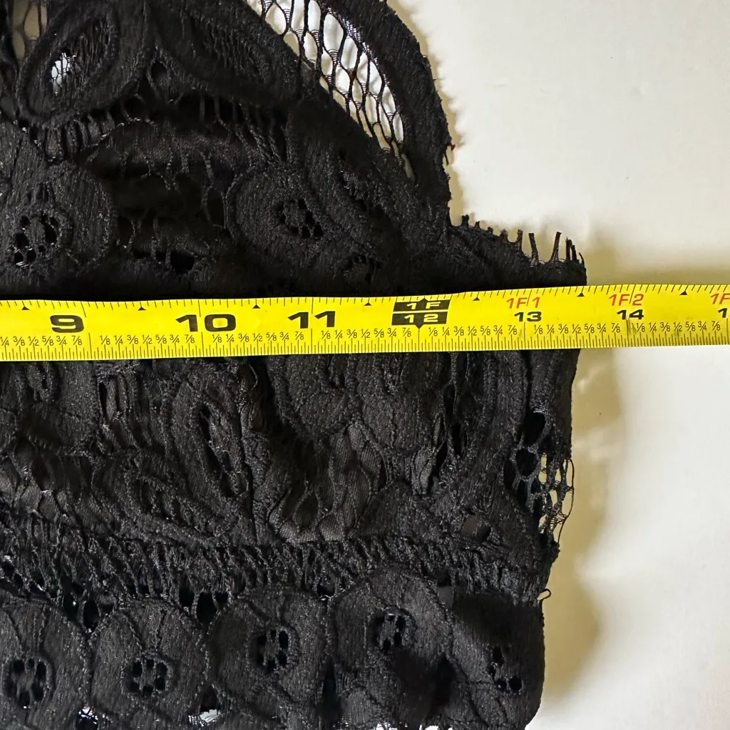 Francesca Collections Top Black Lace Bralette Sz Large - Image 5