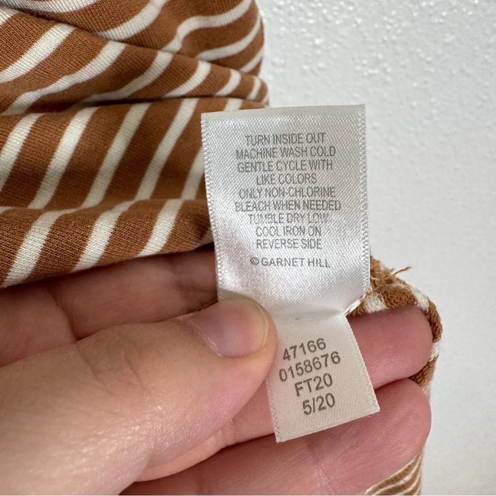 Garnet Hill Striped Mock Neck Sleeveless Tunic Size Medium - Image 5