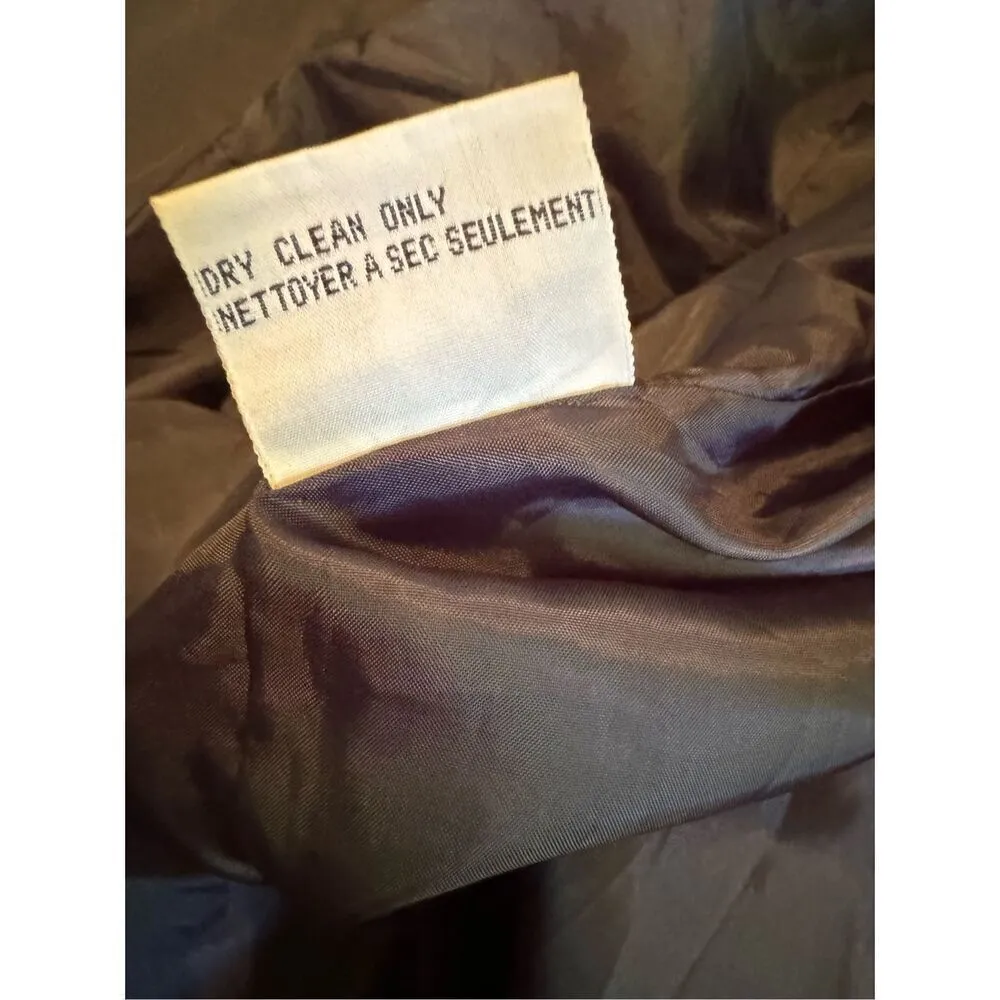 Vintage Talbots Navy Blue Full Length Trench Coat with belt 4 - Image 15