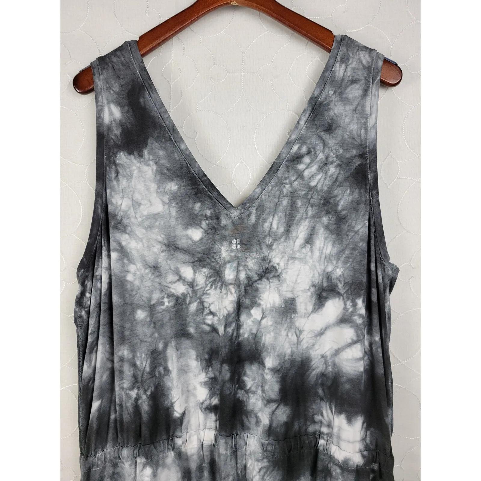 Sweaty Betty Womens Dress Size XXL Black‎ Take it Easy Tie Dye Drop Waist Casual - Image 10