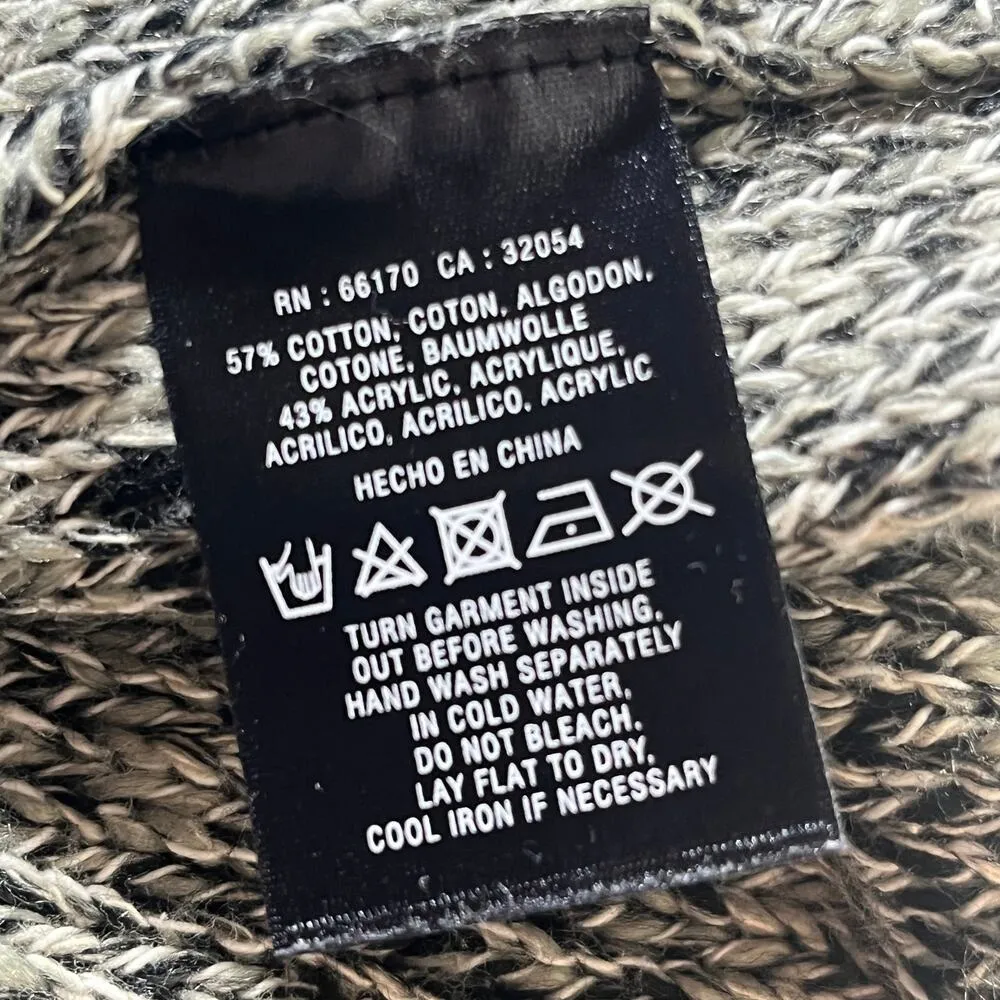 Anthropologie Angel of the North Womens Frayed Black Marled Sweater Blazer Small - Image 4