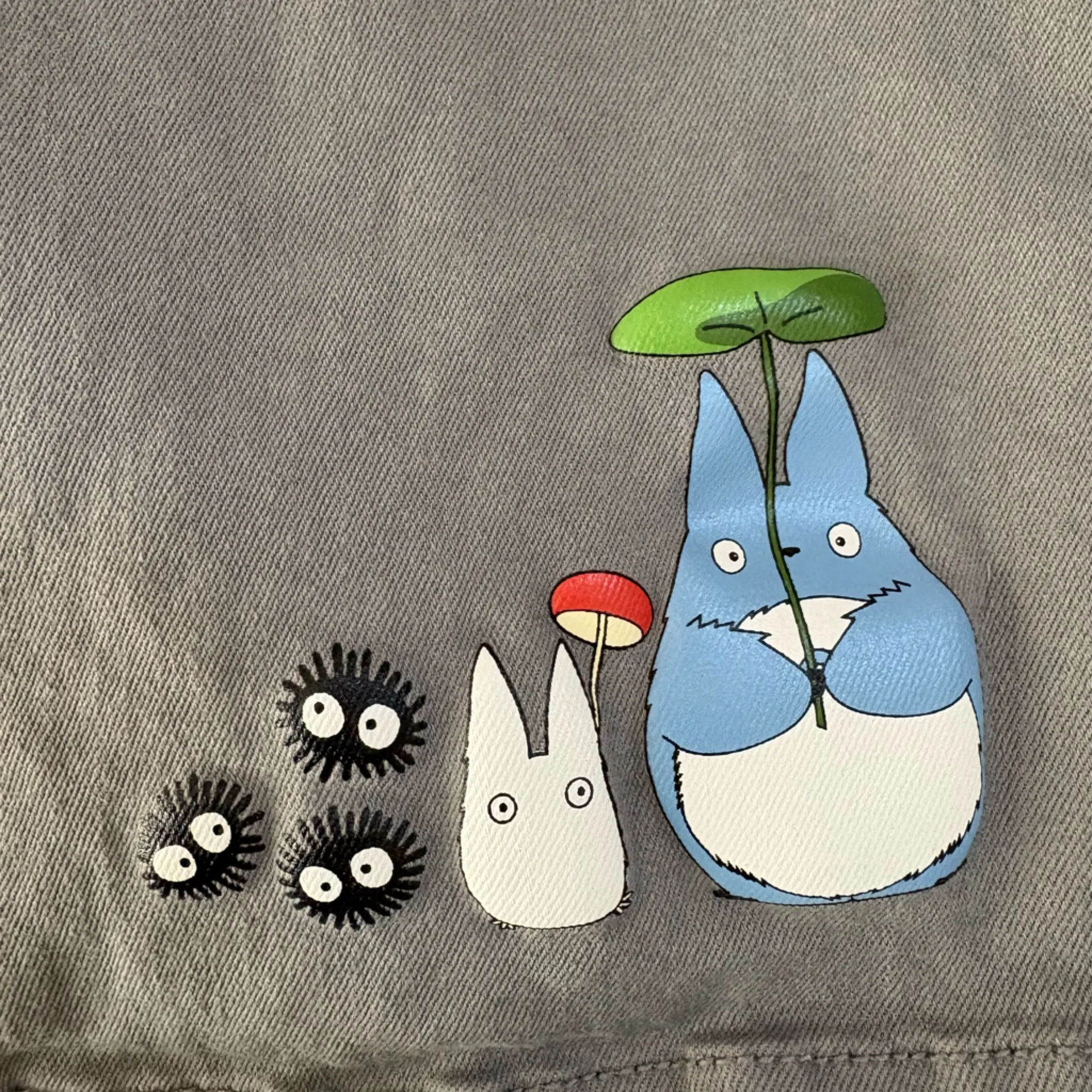 Her Universe Studio Ghibil Gray Totoro Denim Dress Size Small EUC‎ - Image 9