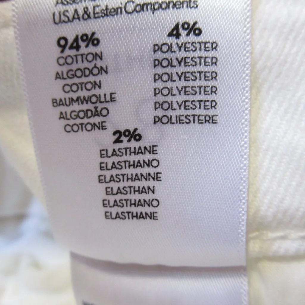 NWT Mother Hustler Ankle Fray in Fairest Of Them All White Stretch Crop Jeans 28 - Image 9