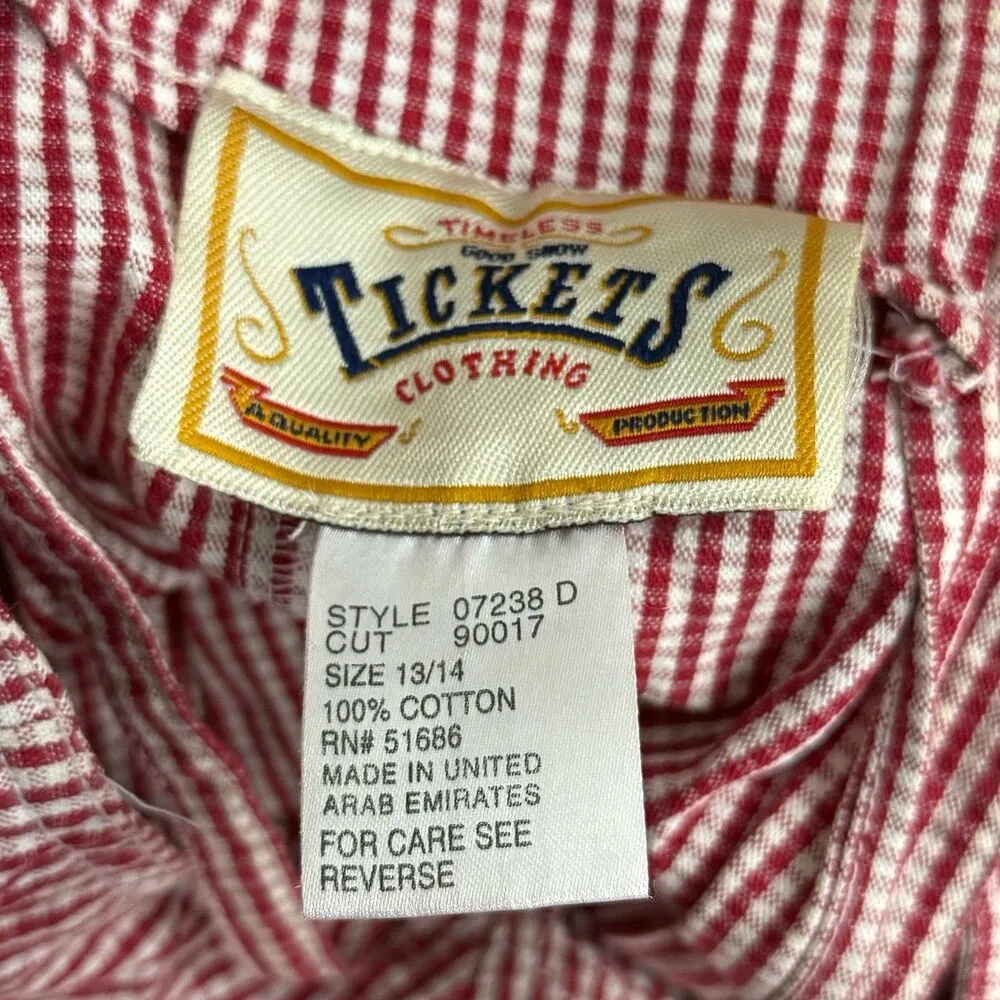 Vintage y2k red gingham carnival coquette cottagecore dress - Image 7