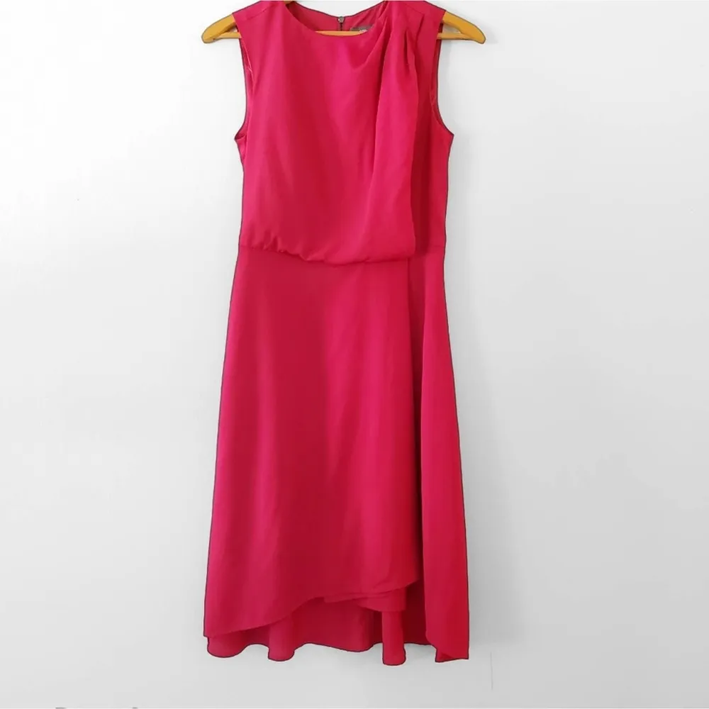 Vince Camuto Wrap Style Flowy Sleeveless Valentines Dress Red 4 - Image 2