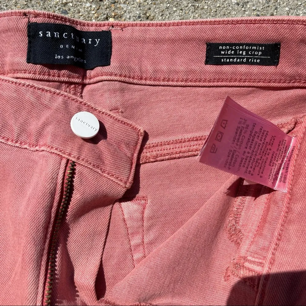 Sanctuary Blush Non-Conformist Wide Leg Crop Pants - Image 4