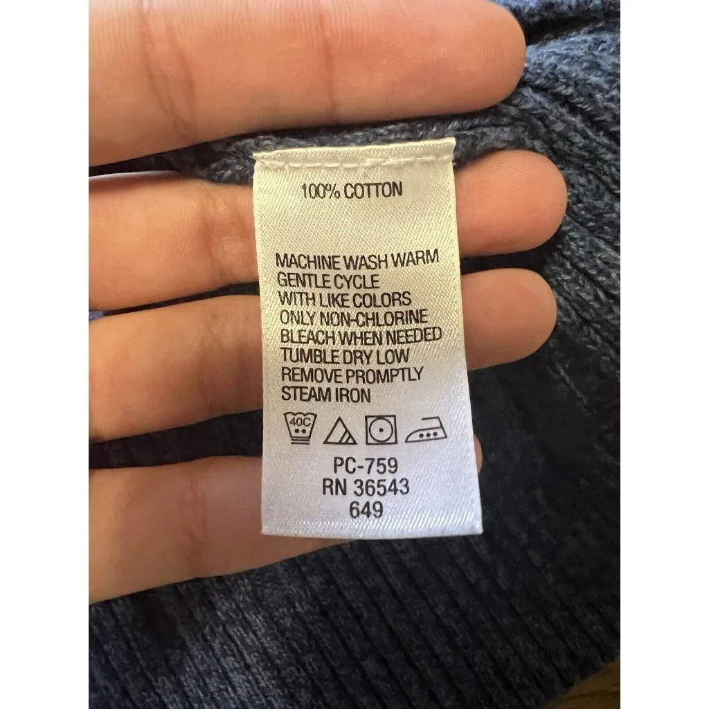 IZOD Women's Long Sleeve Blue V Neck Sweater Size XL Preppy Designer Classic - Image 11