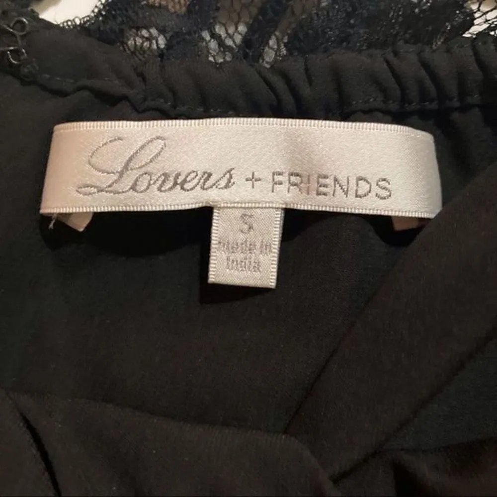REVOLVE Lovers + Friends Night Black Cass Mini Dress Small Lace NWT - Image 8