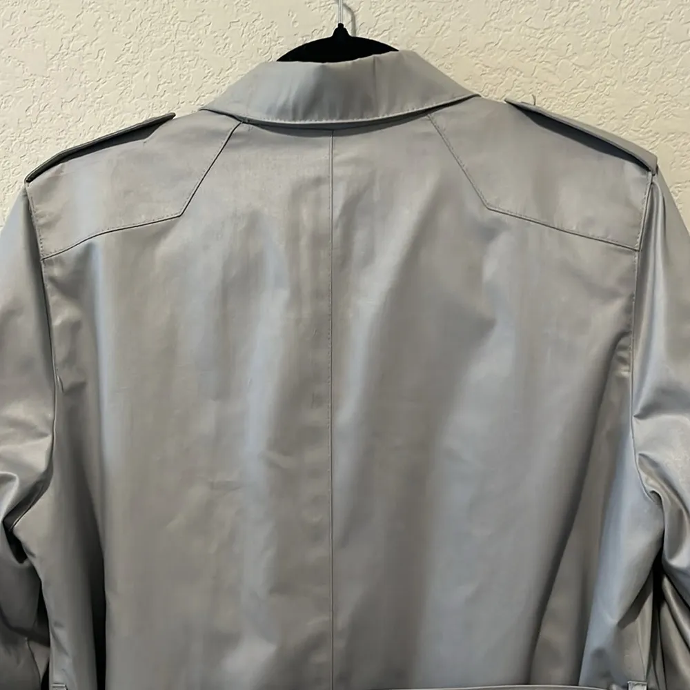 LONDON FOG Vintage 1970's Maincoats Weatherwear, Grey/Light Blue, Sz 10R - Image 10