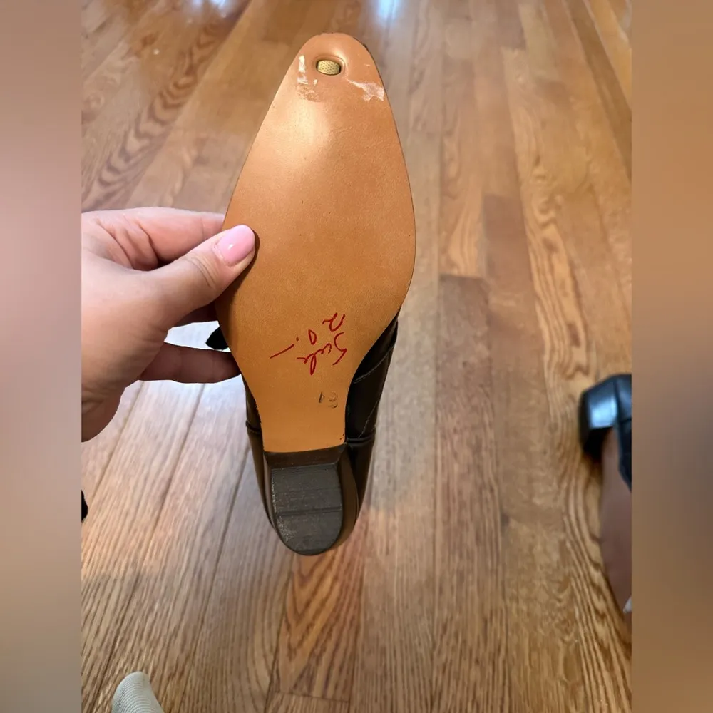 Durango Black Leather Slouch Boots Womens 6.5 M Western Wear Silver Tips buckle - Image 8