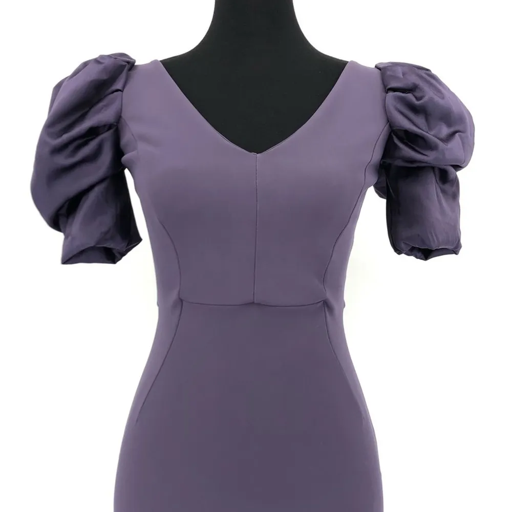 CHIARA BONI La Petite Robe Meve V-Neck Satin Sleeve Mermaid Gown 40 / 4 / S - Image 3