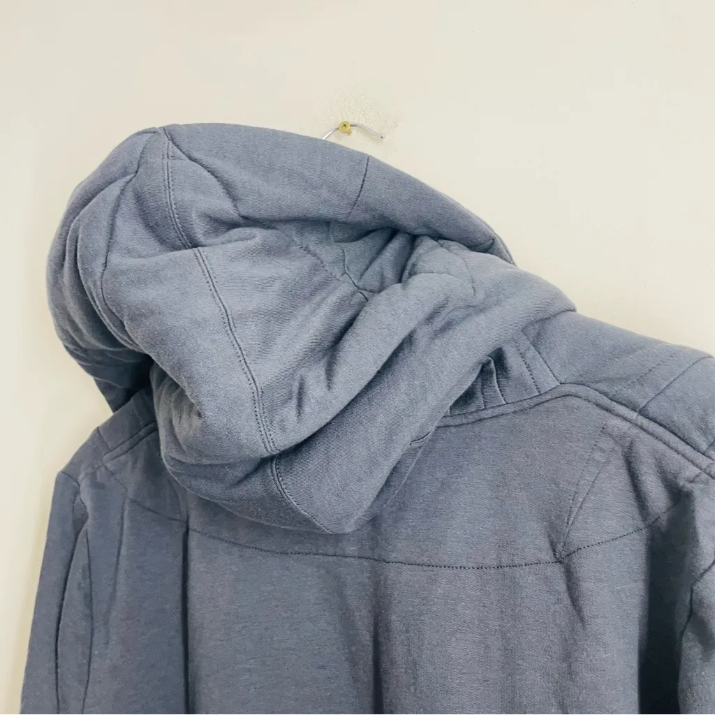 Young Fabulous & Broke Sandrine Coat Drape Hooded Quilted Jacket Grey Size M/L - Image 8