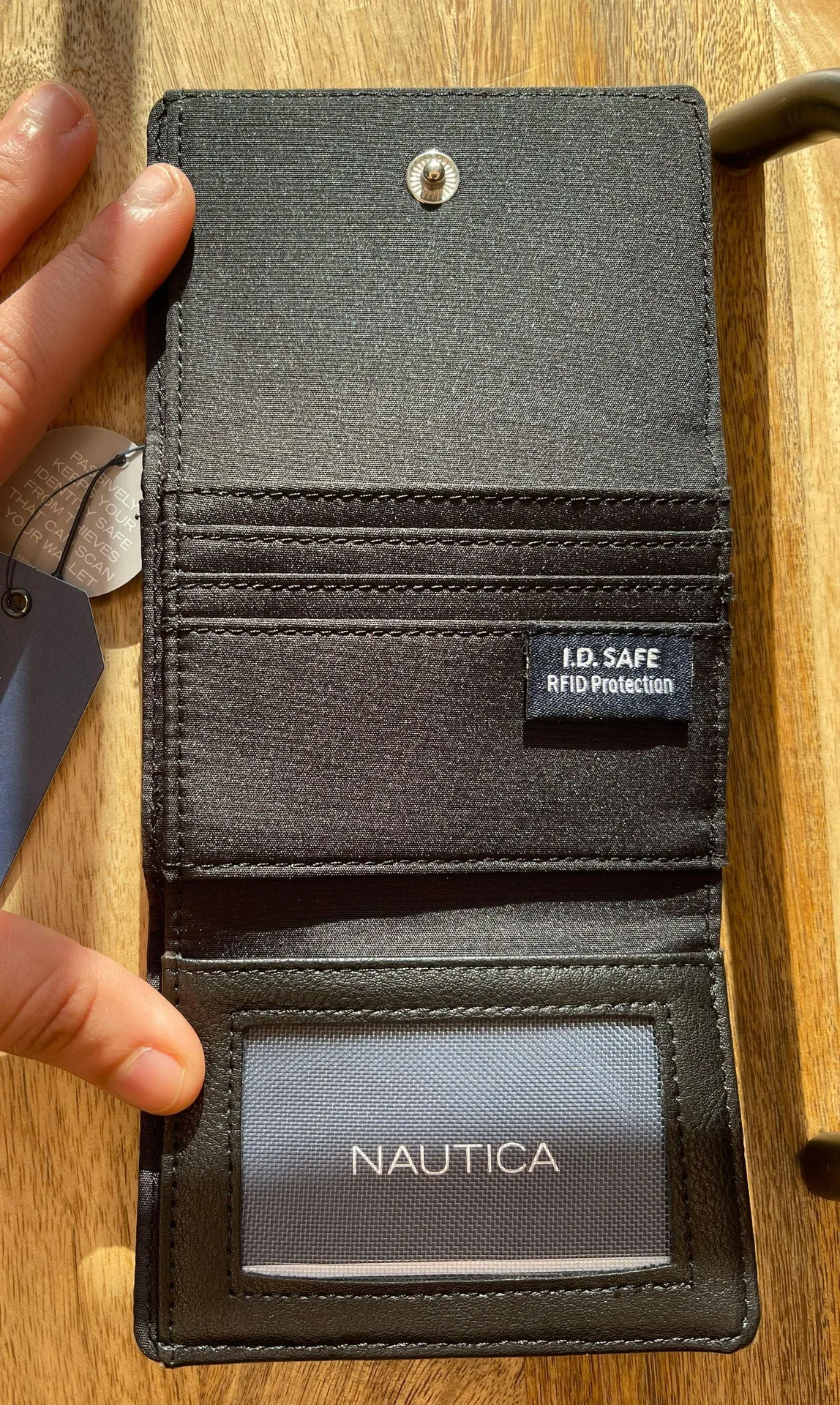 Nautica | Black & Rainbow Pride Flap Multifunction Wallet - Image 3