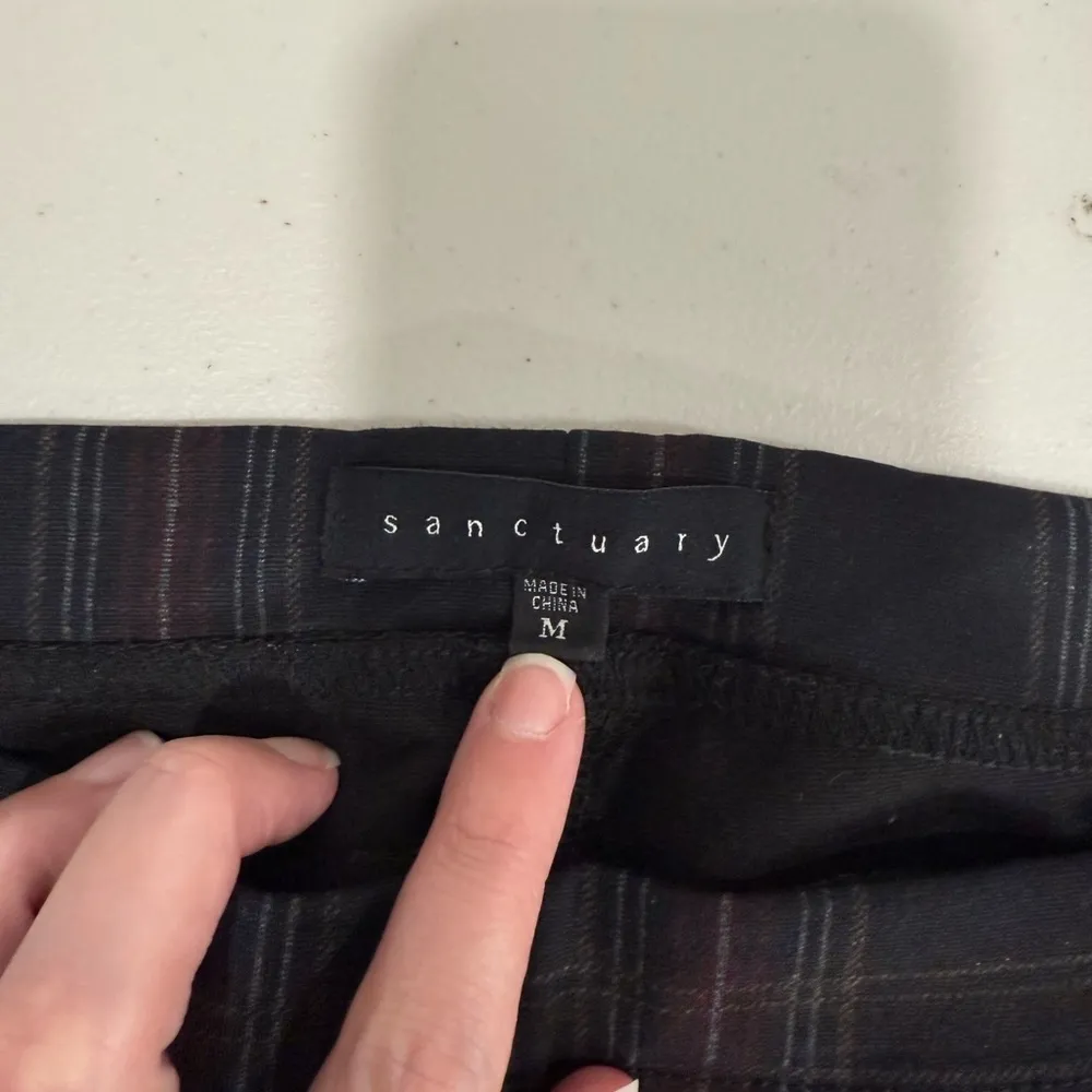 Sanctuary Plaid Skinny Pants Size Medium EUC - Image 7
