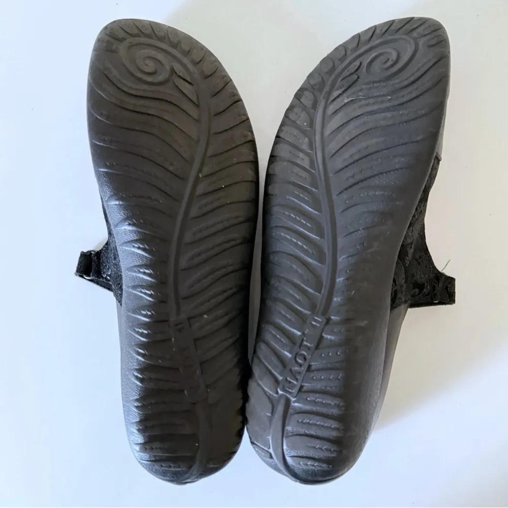 Naot Black Leather Nubuck Luga Mary Janes Flats Women's Shoes Size 41 10 - Image 6