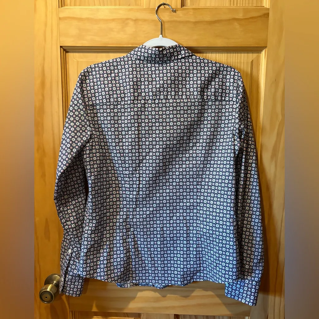 Brooks Brothers 346 long-sleeve button-down shirt geometric print women’s size 8 - Image 2