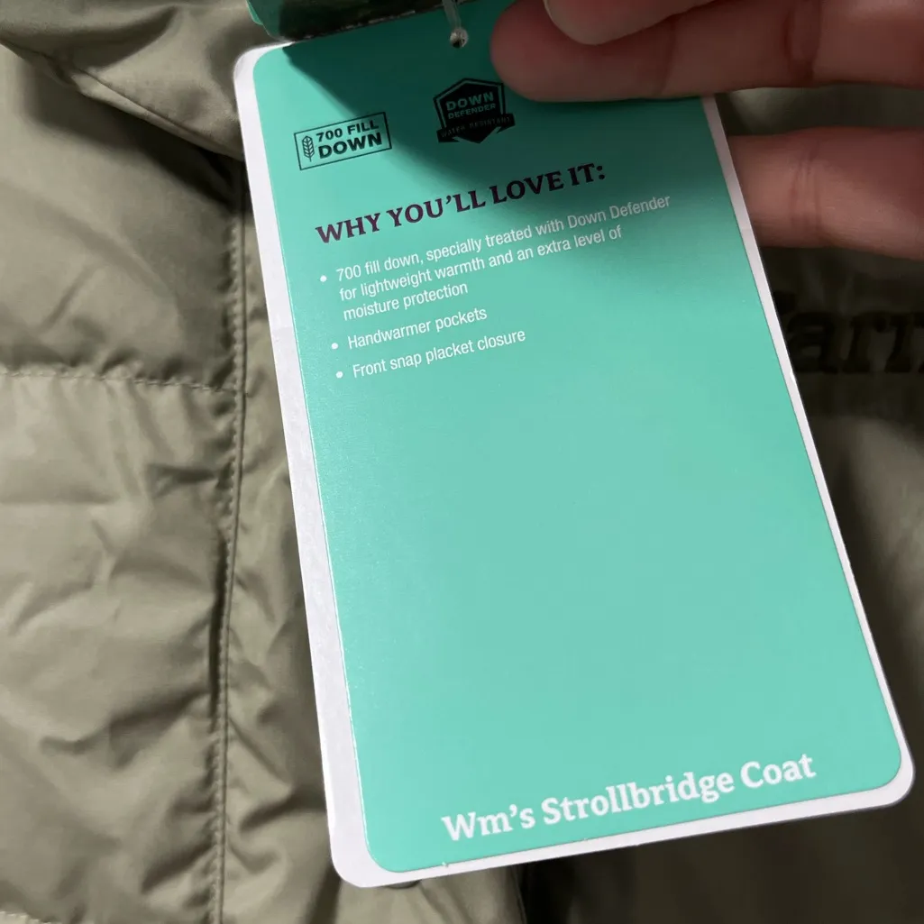 NWT Marmot Strollbridge 700 fill Down Quilted puffer jacket olive green XS - Image 6