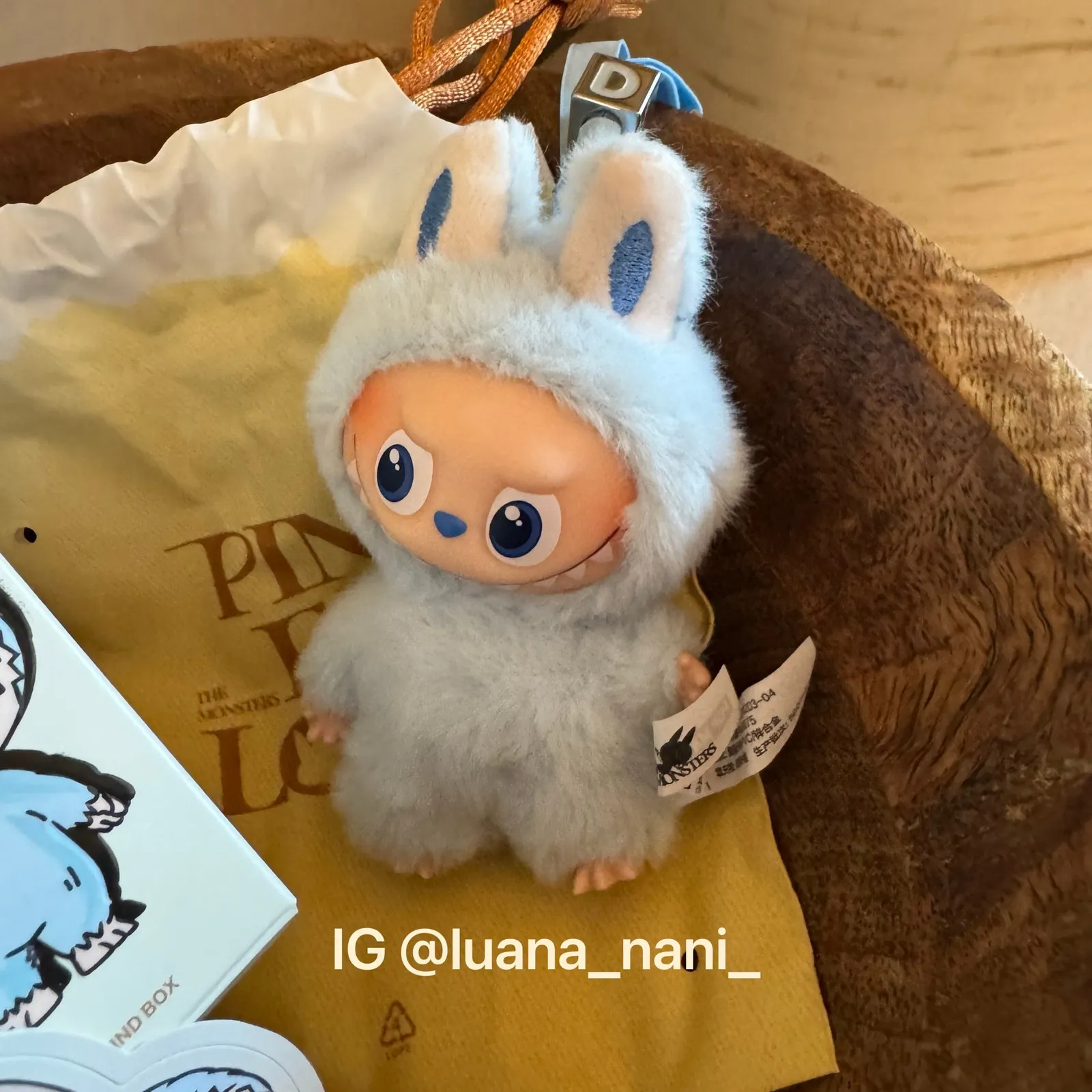 Pop Mart Pin For Love Plush Pendant Letter D Light Blue – Open Box - Image 11