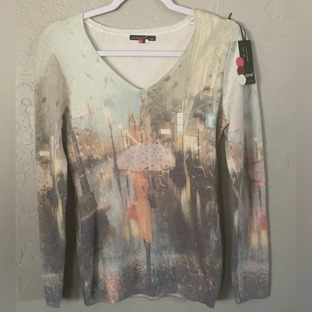 Louise Orop Angora Blend Comfy Soft Sweater Italian Made Women’s Size S/M NWT Size M - Image 2