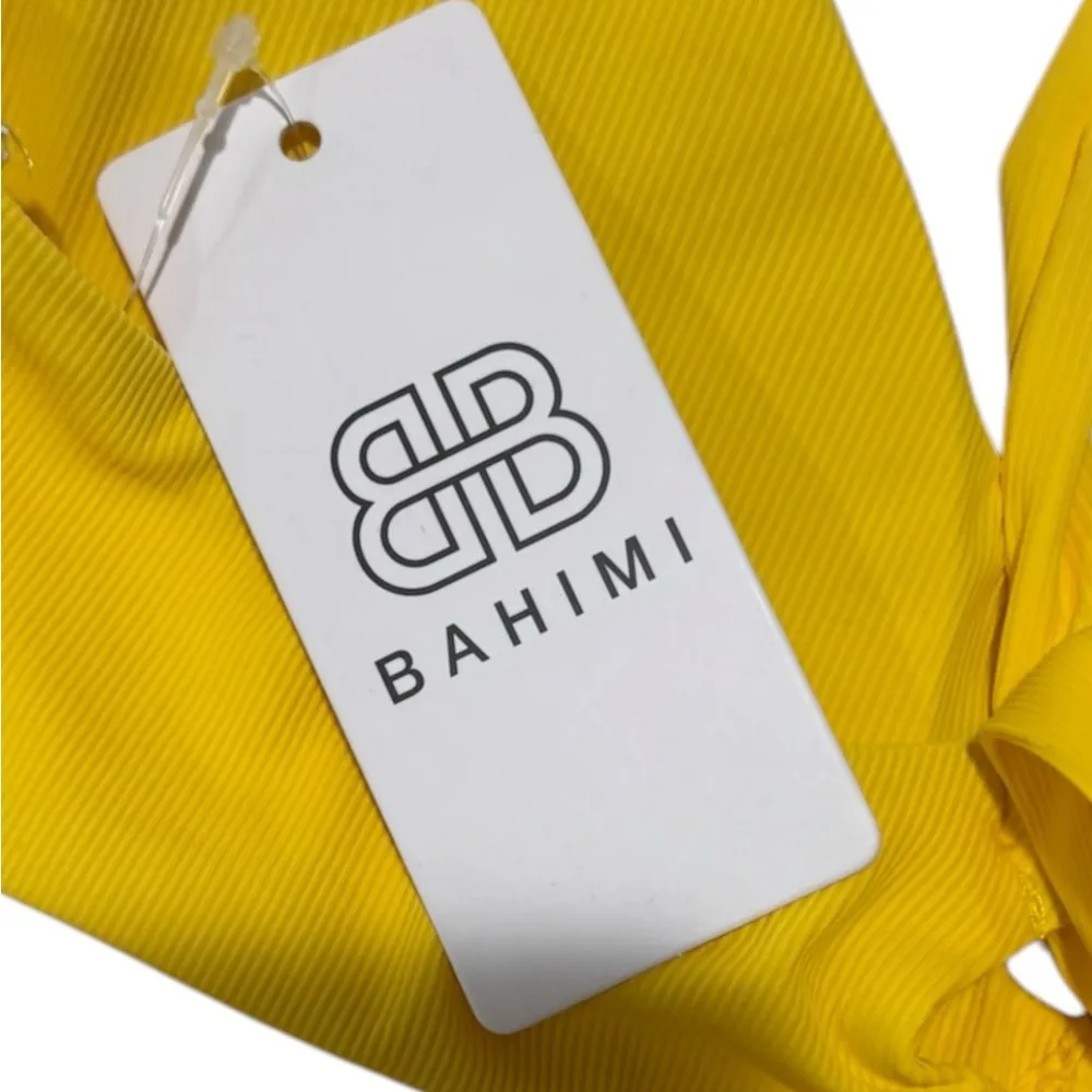 BAHIMI Tulum Banana Cabana Yellow Bikini Set with Ring Accents NEW Size L/XL Size L - Image 4