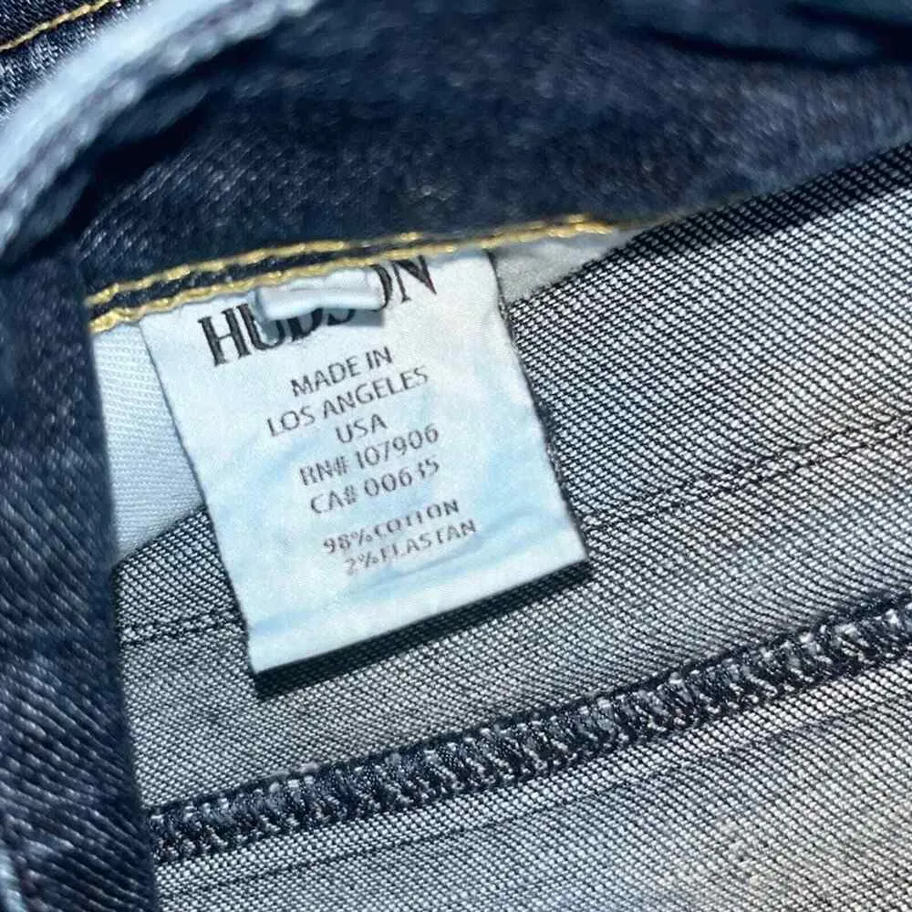 Hudson Womens Colin Flap Size 29 Distressed Skinny Eli Jeans Casual Worn Rugged - Image 5