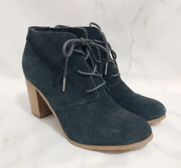 Toms Lunata Lace Up Suede Bootie - Image 4