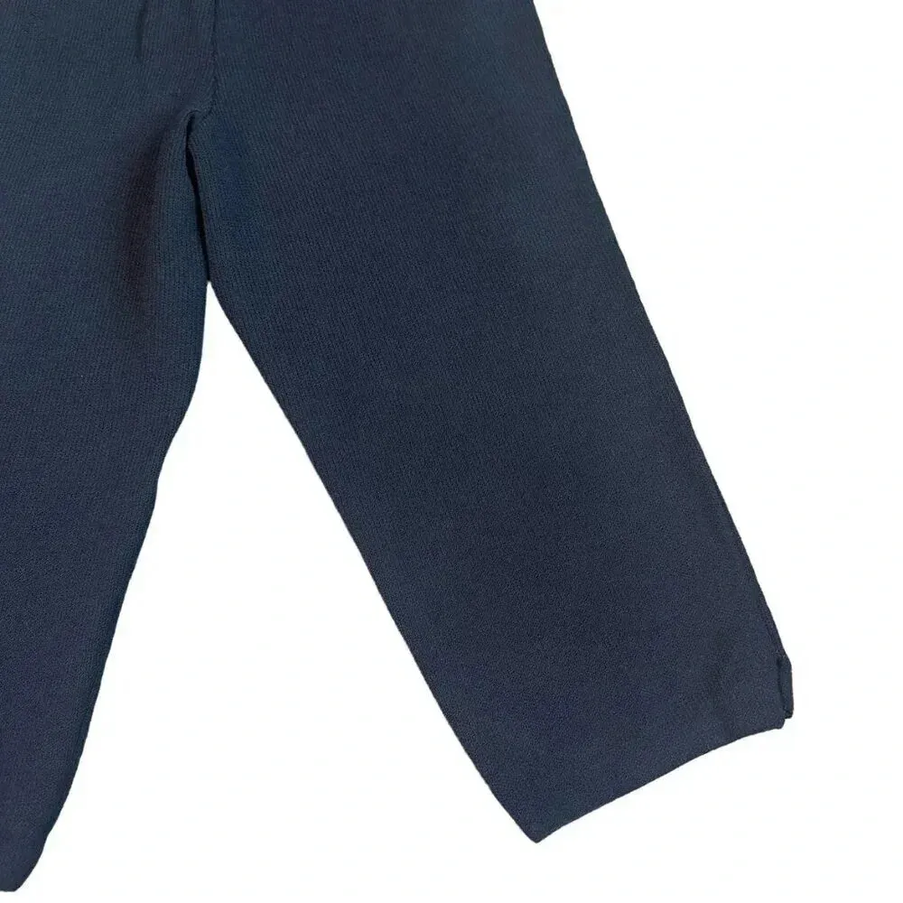 St. John Sport Cropped Black Pants Capri Stretch Santana Knit Size Small Women's - Image 3