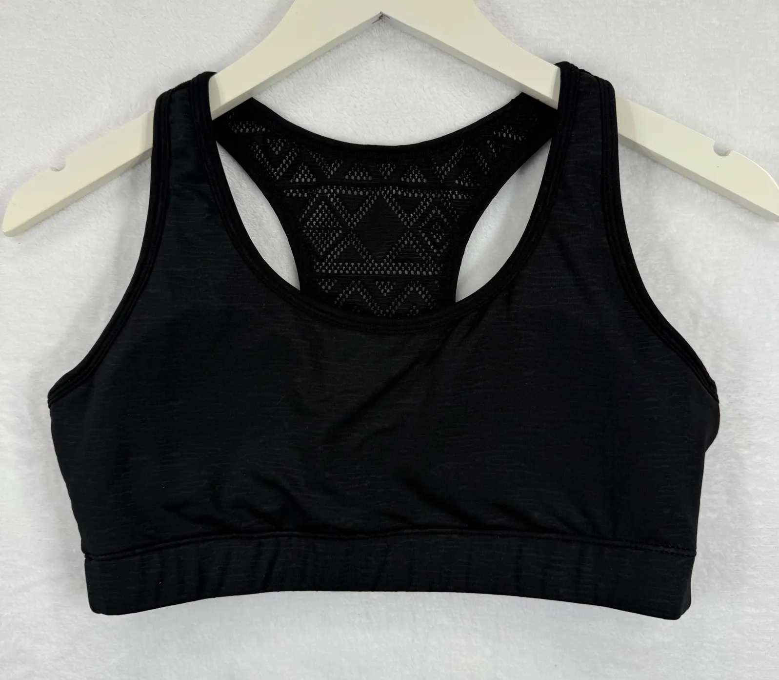 Zyia Active Black Racerback Mesh Insert Sports Bra Women's Size Large - Image 1