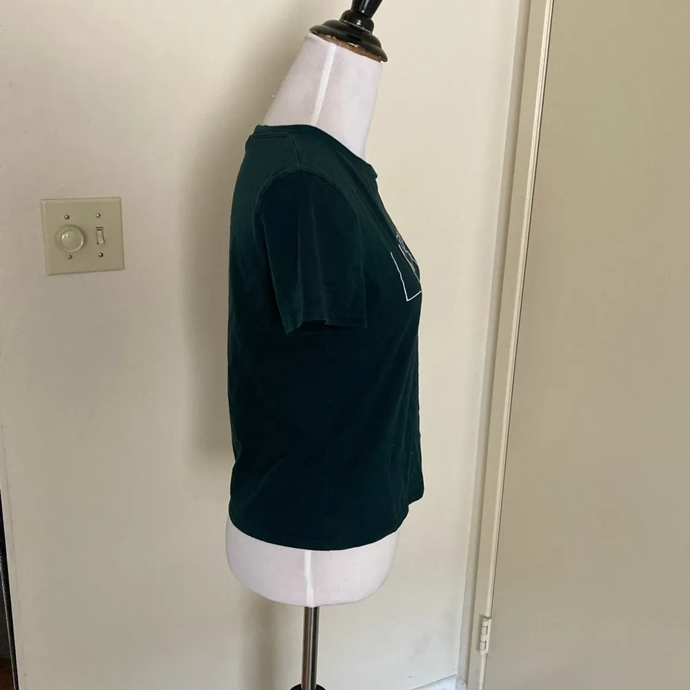 💚Topshop Dark Green LUCKY Star Short Sleeved Top Size 4💚 - Image 11