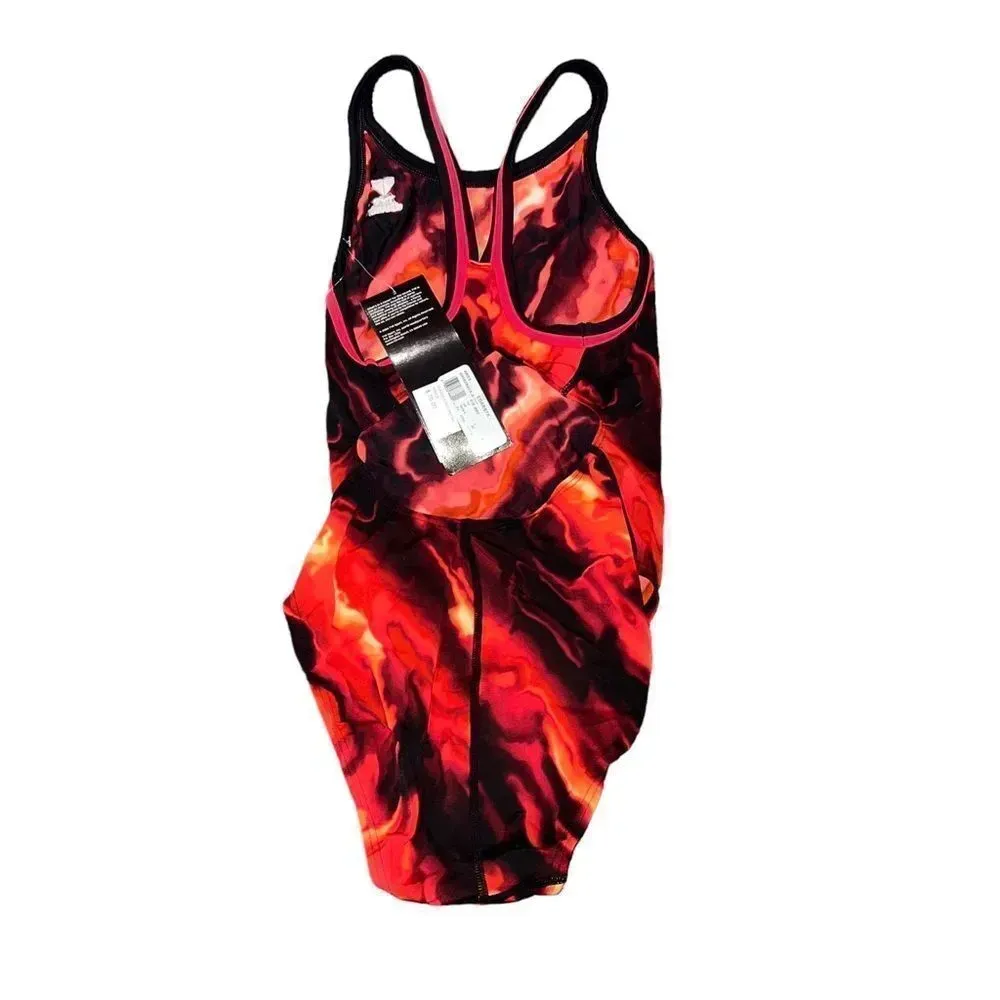 NWT‎ TYR Racing One Piece Swimsuit Size Small Red - Image 3