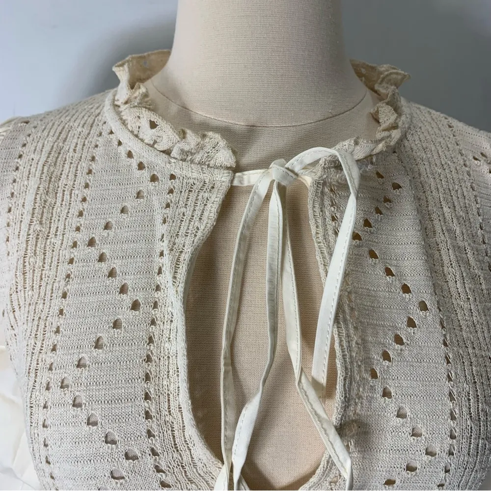 ZARA NWT balloons sleeves cram top size L - Image 3