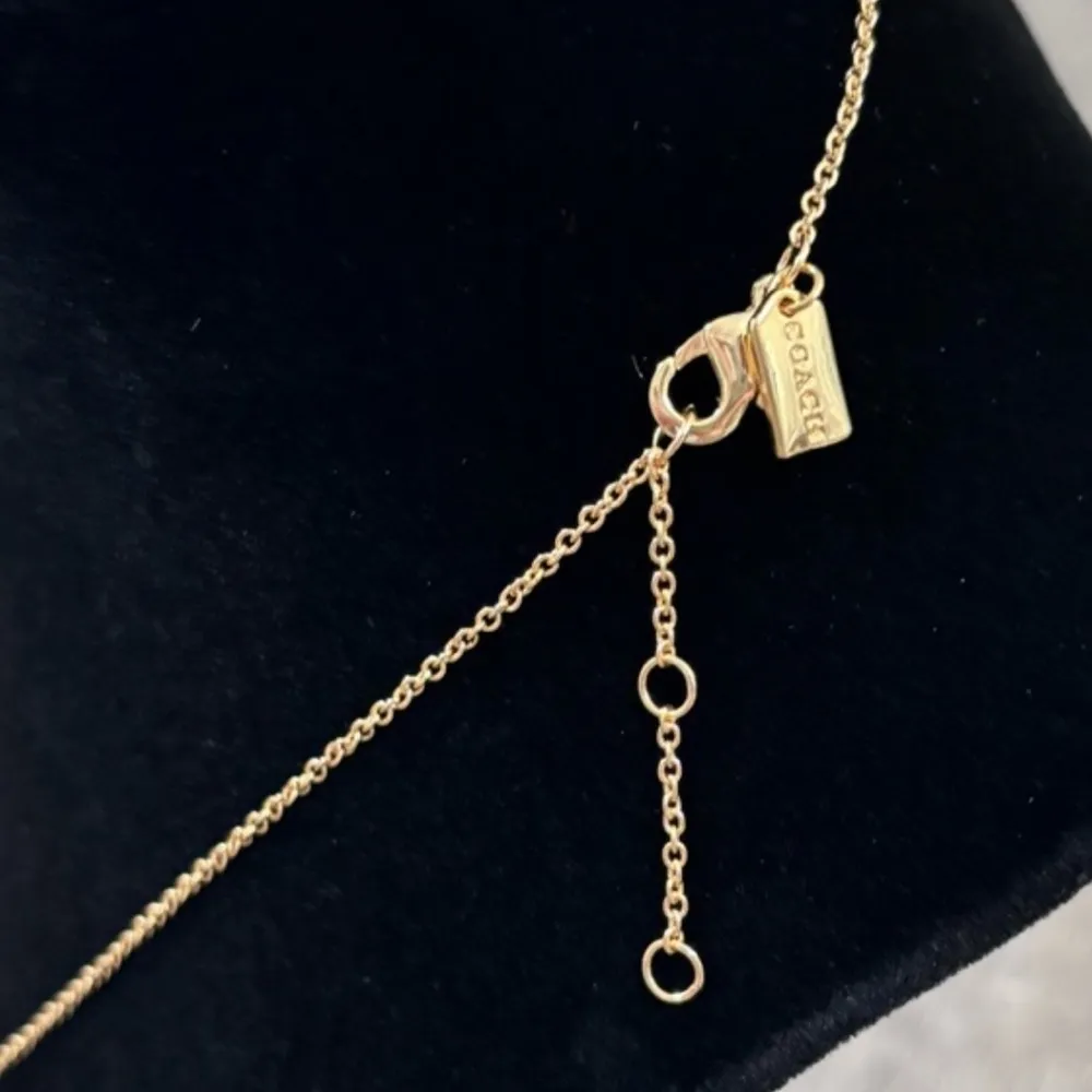 NWT Authentic Coach Rondell 3-Ring Circle Motif Necklace; Rose Gold/White - Image 8