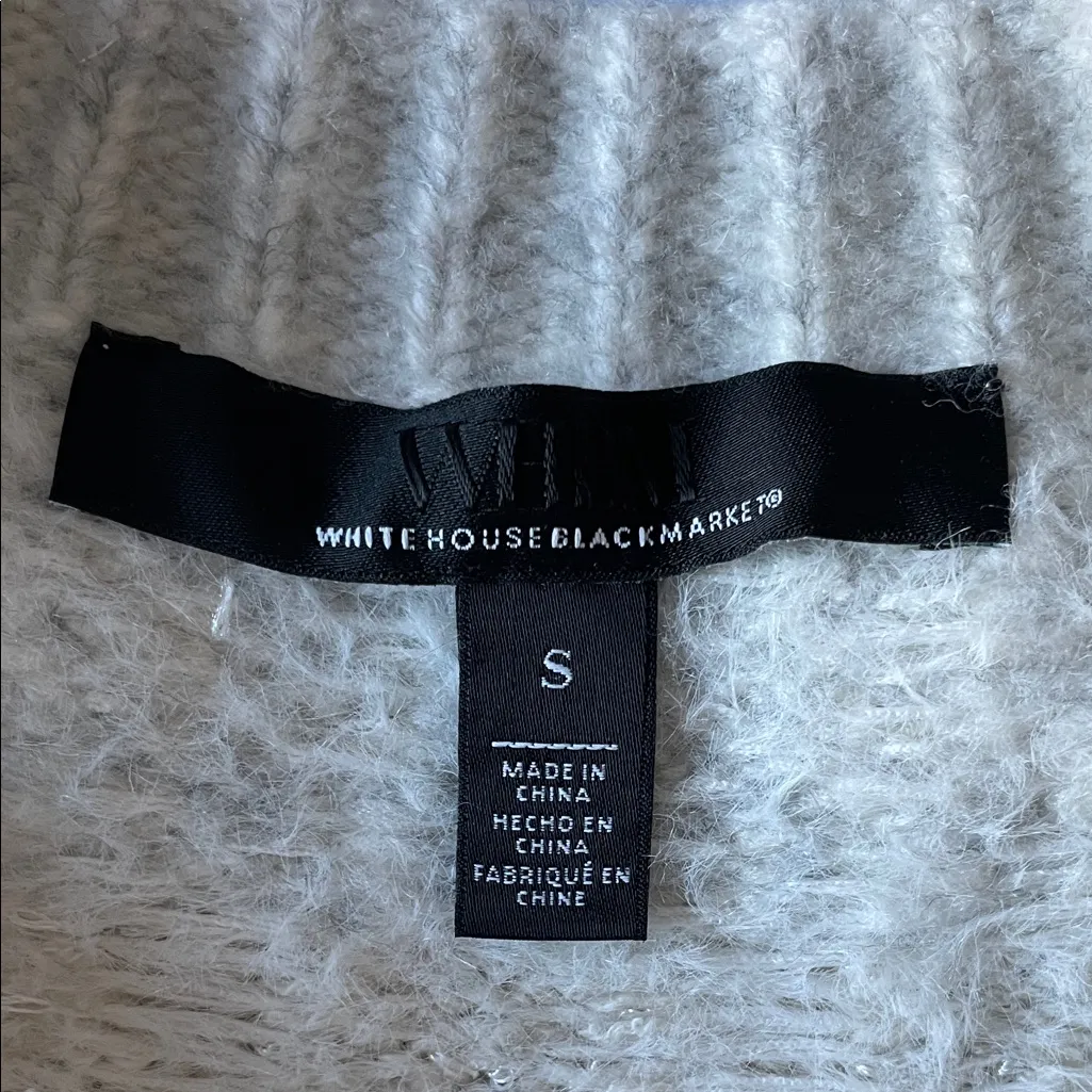 White House Black Market Ivory Cable Knit Sweater - Image 3