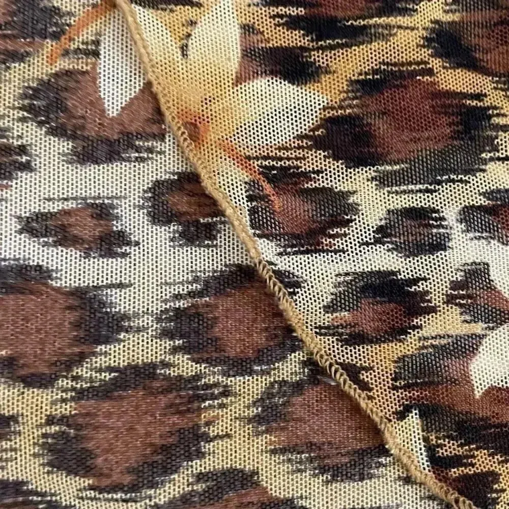 Hawaiian Tropical Floral Yellow Brown Swimming Cover Up One Size # 1010 Yellow - Image 7