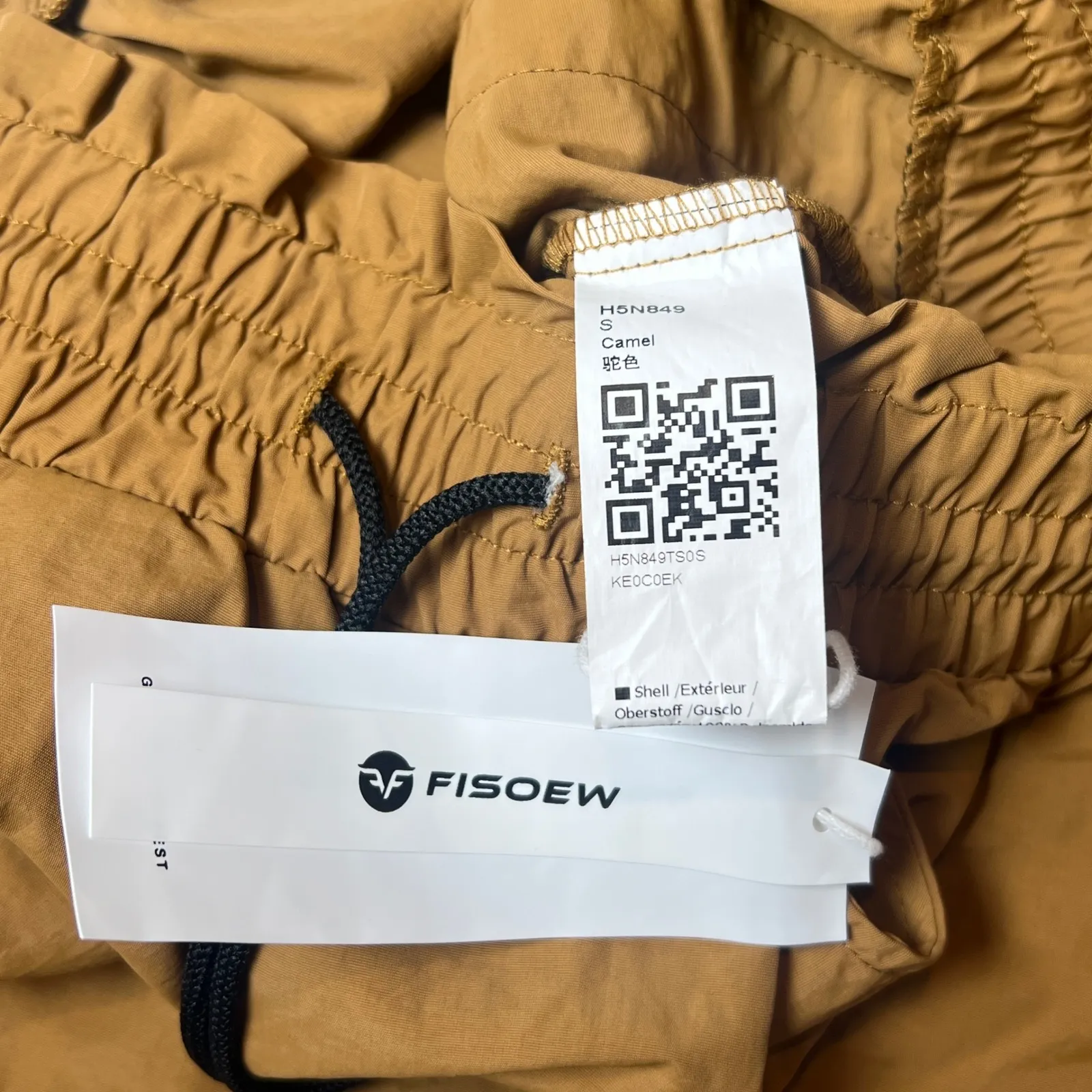 Fisoew Baggy Wide Leg Pants Casual Drawstring Elastic Waisted Y2K Track Pants - Image 6