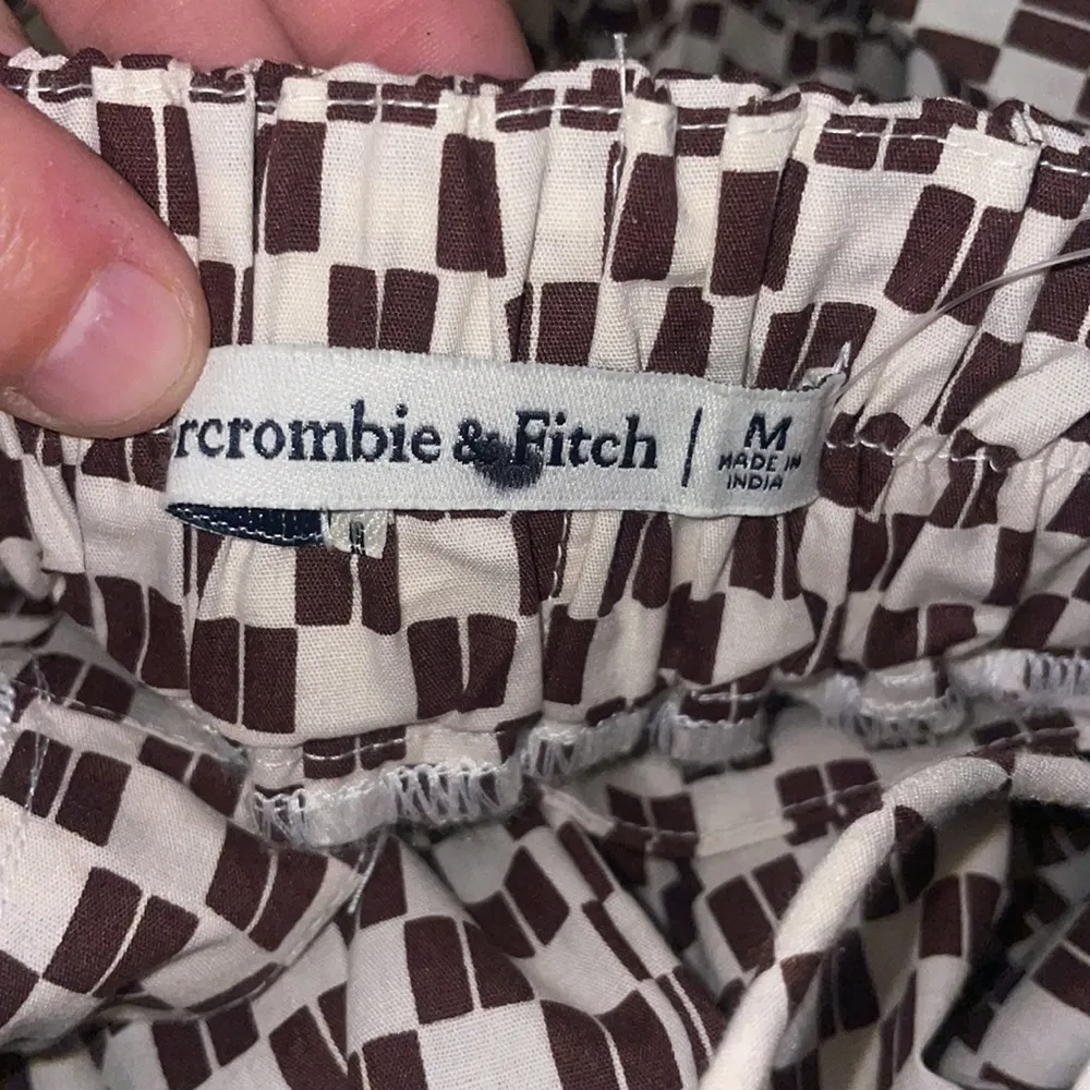 Abercrombie Women’s Medium Brown Checkered Trapeze Mini Dress New NWT - Image 4