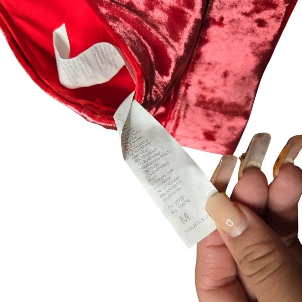 Fabletics Oasis Crushed Velour Twist Sports Bra Size: M - Image 4