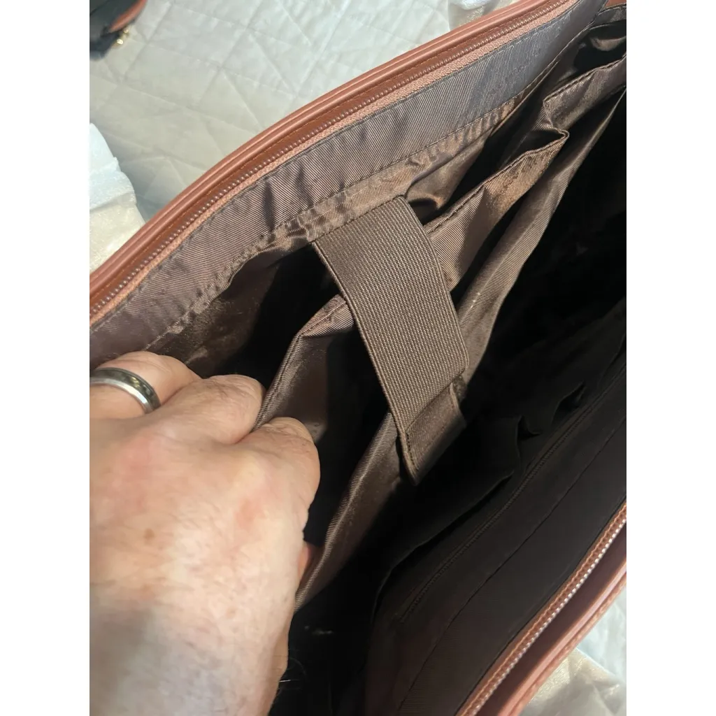 LOVEVOOK Laptop Bag Womens Black Brown Trim Detachable Strap Accessory Case NEW - Image 7