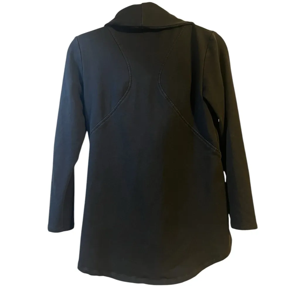 My Beloved Women's Black Stretch Moto Jacket Medium Athleisure Stretch Sporty - Image 3