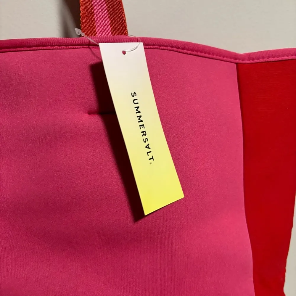 Summersalt NWT  Neoprene Beach Tote in Pink/Red - Image 4