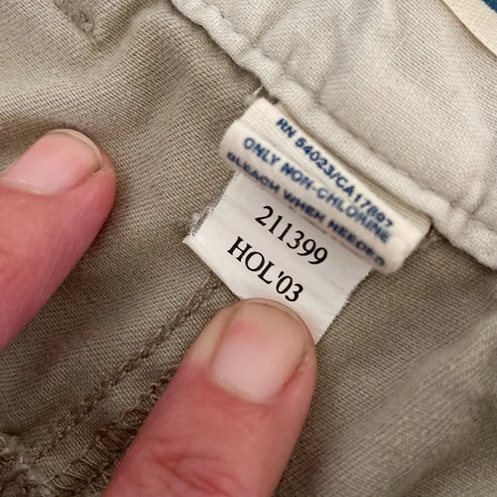 Y2k old navy baggy loose relaxed utility cargo pants khaki beige tan 6 medium - Image 9