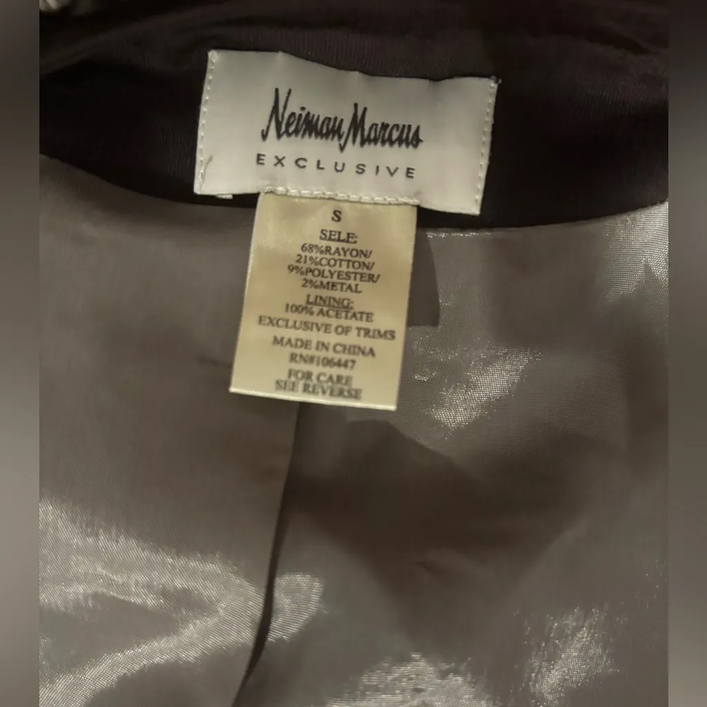 neiman marcus Exclusive Sequin Tweed Blazer Jacket - Image 8