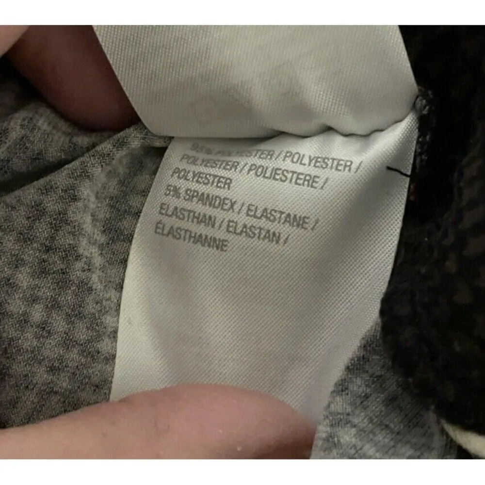 Susan Graver 2X Brown Houndstooth Floral Liquid Knit Wide Leg Pants Tropical - Image 8