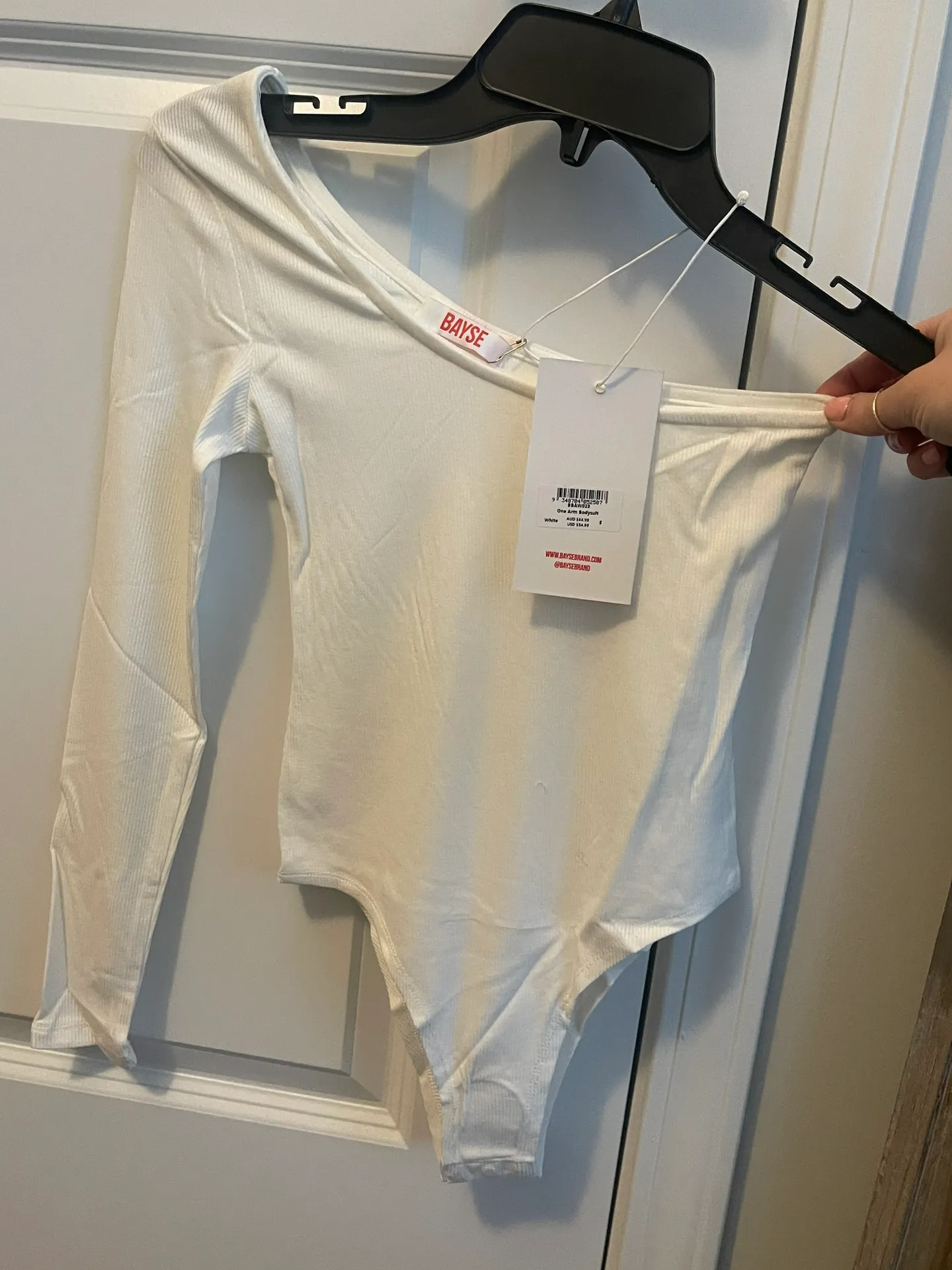 One Arm Bodysuit White - Image 2