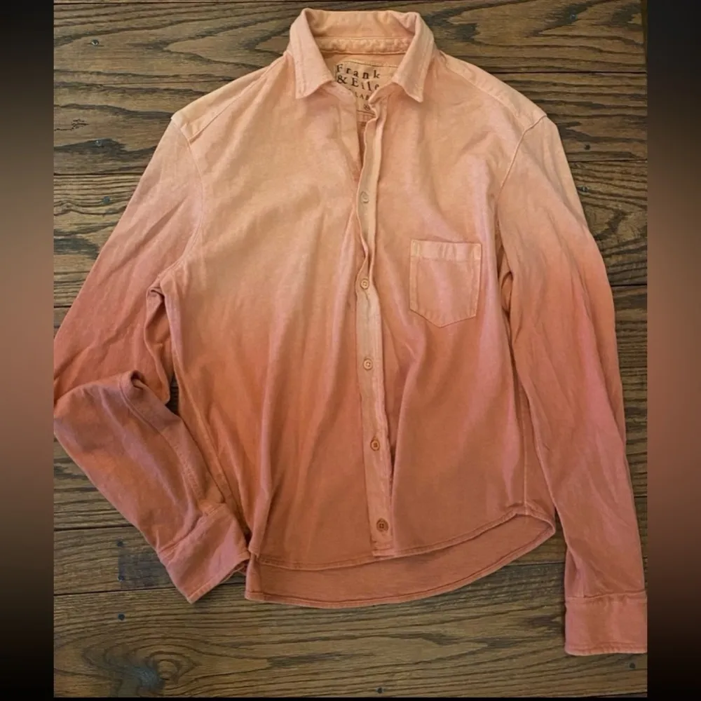 Frank & Eileen ombre orange tee lab button up $109 classic shirt spring designer Size XS - Image 2