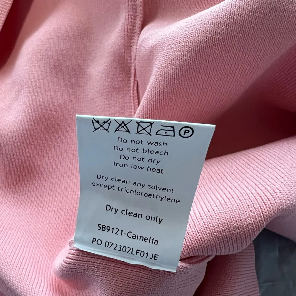 HOUSE OF CB 'Camelia' Apricot Pink Plunge Maxi Dress - Image 11