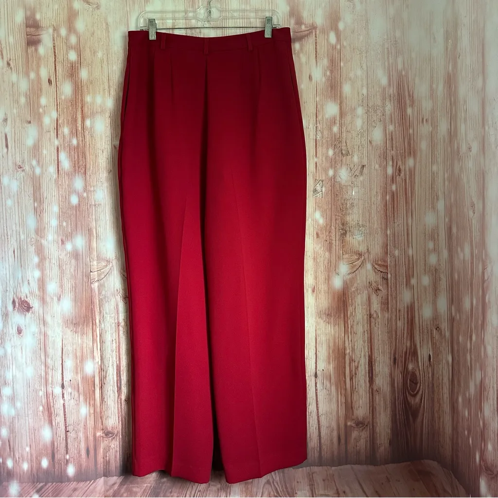 Vintage Emma James Red 90’s High Waist Trouser Pants - Image 5