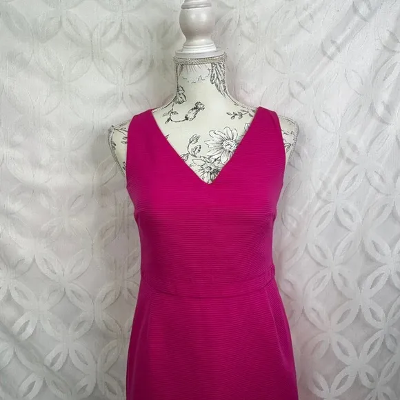 Vintage MaxMara Made In Italy‎ Textured Sleeveless Pink Sheath Dress Size XS - Image 4