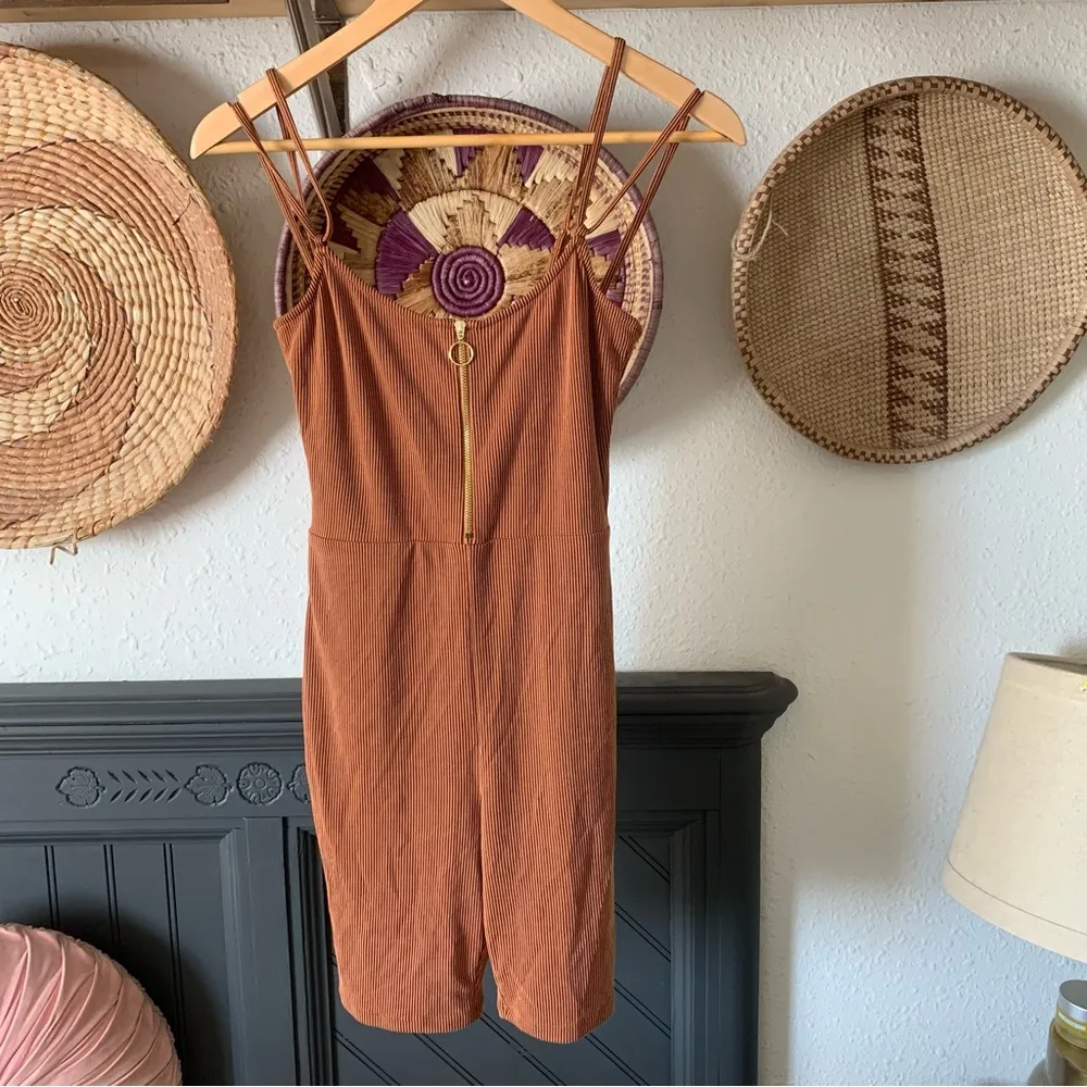 michael costello x revolve myla tan stripe bodysuit/romper - Image 4