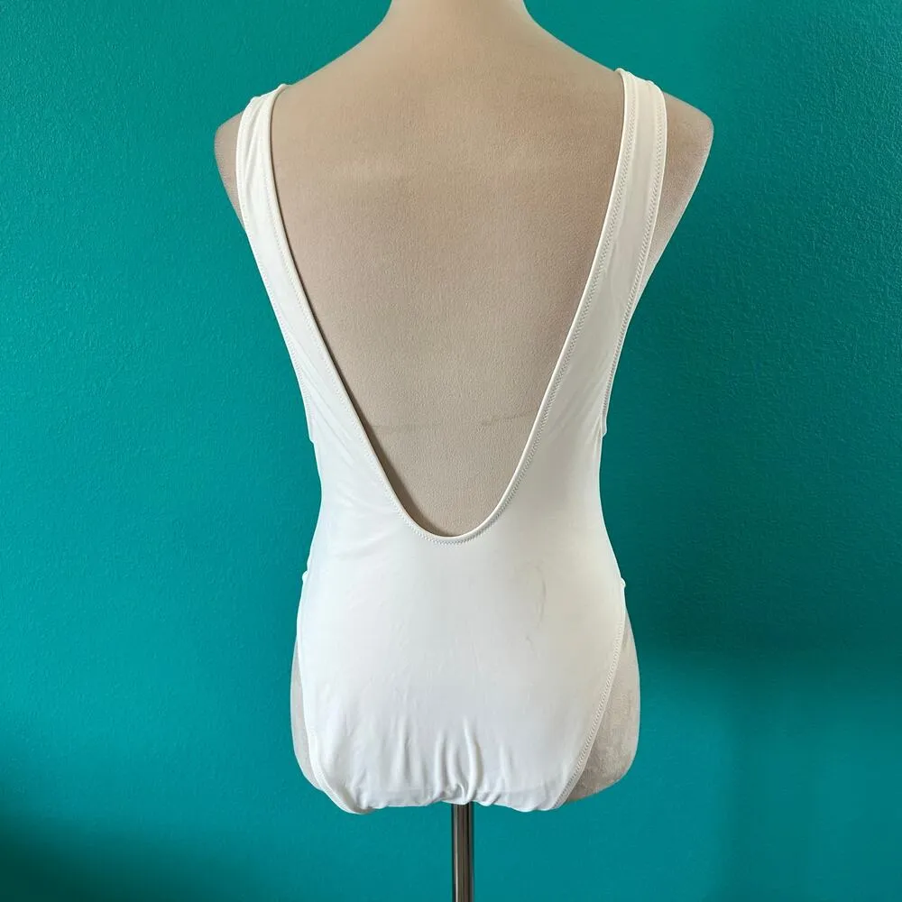 NWT Aerie Smiley Birthday Scoop Cheekiest One Piece Swimsuit Beach Swim Size L - Image 4